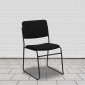 Flash Furniture XU-8700-BLK-B-30-GG HERCULES Series 1000 lb. Capacity High Density Black Fabric Stacking Chair with Sled Base addl-5