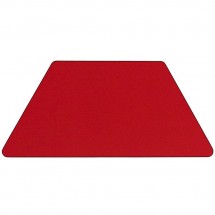 Flash Furniture XU-A2448-TRAP-RED-H-P-GG Trapezoid Activity Table with High Pressure Red Laminate Top, Height Adjustable Pre-School Legs 24 x 48 addl-1