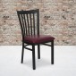 Flash Furniture XU-DG6Q4BSCH-BURV-GG HERCULES Series Black School House Back Metal Restaurant Chair - Burgundy Vinyl Seat addl-5
