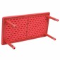Flash Furniture YU-YCX-0013-2-RECT-TBL-RED-R-GG Adjustable Rectangular Red Plastic Activity Table Set with 4 School Stack Chairs addl-1