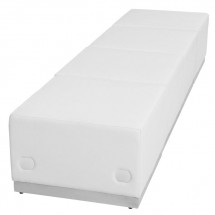Flash Furniture ZB-803-540-SET-WH-GG HERCULES Alon Series White Leather Reception Ottoman Configuration, 4-Pieces addl-2