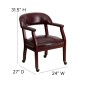 Flash Furniture B-Z100-OXBLOOD-GG Oxblood Vinyl Luxurious Conference Chair with Casters addl-4