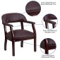 Flash Furniture B-Z105-LF19-LEA-GG Burgundy Leather Conference Chair addl-8