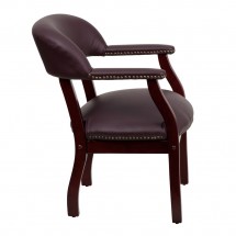 Flash Furniture B-Z105-LF19-LEA-GG Burgundy Leather Conference Chair addl-3
