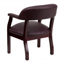Flash Furniture B-Z105-LF19-LEA-GG Burgundy Leather Conference Chair addl-1