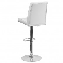 Flash Furniture CH-122090-WH-GG Contemporary White Vinyl Adjustable Height Bar Stool addl-1