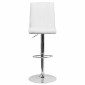 Flash Furniture CH-122090-WH-GG Contemporary White Vinyl Adjustable Height Bar Stool addl-3