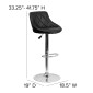 Flash Furniture CH-82028A-BK-GG Contemporary Black Vinyl Bucket Seat Adjustable Height Bar Stool addl-5