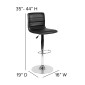Flash Furniture CH-92023-1-BK-GG Contemporary Black Vinyl Adjustable Height Bar Stool addl-5