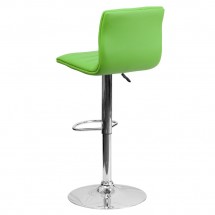 Flash Furniture CH-92023-1-GRN-GG Contemporary Green Vinyl Adjustable Height Bar Stool addl-1
