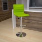 Flash Furniture CH-92023-1-GRN-GG Contemporary Green Vinyl Adjustable Height Bar Stool addl-6