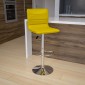 Flash Furniture CH-92023-1-YEL-GG Contemporary Yellow Vinyl Adjustable Height Bar Stool addl-6