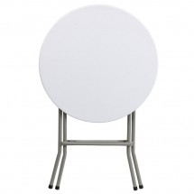 Flash Furniture DAD-YCZ-80R-1-SM-GW-GG Round Granite White Plastic Folding Table 24 addl-1