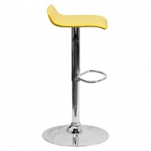 Flash Furniture DS-801-CONT-YEL-GG Contemporary Yellow Vinyl Adjustable Height Bar Stool addl-4