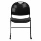 Flash Furniture RB-1896-1-GG Plastic Folding Training Table with 3 Black Plastic Stack Chairs 18 x 96 addl-3