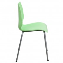 Flash Furniture RUT-288-GREEN-GG HERCULES Series 770 Lb. Capacity Green Stack Chair with Lumbar Support and Silver Frame addl-3
