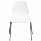 Flash Furniture RUT-288-WHITE-GG HERCULES Series 770 Lb. Capacity White Stack Chair with Lumbar Support and Silver Frame addl-3