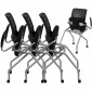 Flash Furniture WL-A224V-A-GG Galaxy Mobile Nesting Chair with Arms and Black Fabric Seat addl-3