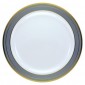 TigerChef Heavyweight Premium Plastic Dinnerware Set with Gold and Silver Trim - Service for 20 addl-2