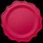 TigerChef Heavy Duty Purple and Hot Pink Scalloped Rim Disposable Party Plates Set with Tablecloth - Service for 24 addl-3