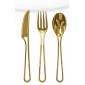 TigerChef Disposable Plastic Plate and Silverware Combo Set, Royalty Black and Gold - Service for 60 addl-2