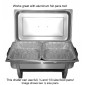 TigerChef Full Size Foldable 8 Qt. Stainless Steel Chafer Set - 6 Sets addl-6