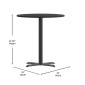 Flash Furniture XU-RD-30-BLKTB-T2222B-GG 30 Round Black Laminate Table Top with 22 x 22 Bar Height Table Base addl-2