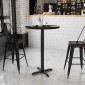 Flash Furniture XU-RD-30-BLKTB-T2222B-GG 30 Round Black Laminate Table Top with 22 x 22 Bar Height Table Base addl-8