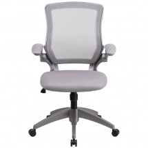 Flash Furniture BL-ZP-8805-GY-GG Mid Back Gray Mesh Swivel Task Chair addl-3