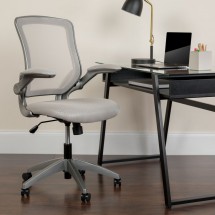 Flash Furniture BL-ZP-8805-GY-GG Mid Back Gray Mesh Swivel Task Chair addl-4