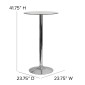 Flash Furniture CH-3-GG 23.75 Round Glass Table with Chrome Base 41.75H addl-1