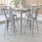 Flash Furniture CH-51040-40-SIL-GG 31.5 Square Silver Metal Indoor-Outdoor Bar Height Table addl-2