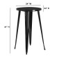 Flash Furniture CH-51080-40-BK-GG 24 Round Black Metal Indoor-Outdoor Bar Height Table addl-1