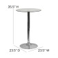 Flash Furniture CH-6-GG 23.5 Round Glass Table with 35.5H Chrome Base addl-1