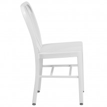 Flash Furniture CH-61200-18-WH-GG White Metal Indoor-Outdoor Chair addl-1