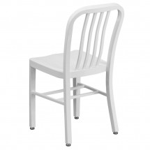 Flash Furniture CH-61200-18-WH-GG White Metal Indoor-Outdoor Chair addl-2