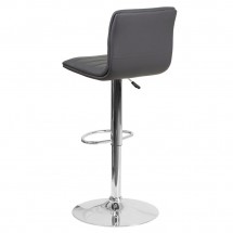 Flash Furniture CH-92023-1-GY-GG Contemporary Gray Vinyl Adjustable Height Barstool with Chrome Base addl-2