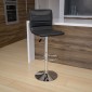 Flash Furniture CH-92023-1-GY-GG Contemporary Gray Vinyl Adjustable Height Barstool with Chrome Base addl-6
