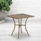 Flash Furniture CO-5-GD-GG 28 Square Gold Indoor-Outdoor Steel Patio Table addl-1