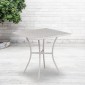 Flash Furniture CO-5-SIL-GG 28 Square Silver Indoor-Outdoor Steel Patio Table addl-1