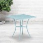 Flash Furniture CO-5-SKY-GG 28 Square Sky Blue Indoor-Outdoor Steel Patio Table addl-1