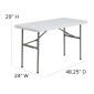 Flash Furniture DAD-YCZ-122-2-GG Granite White Plastic Folding Table 24W x 48L addl-5