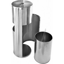 Alpine 4777 Stainless Steel Floor Stand Gym Wipes Dispenser with Built-in Trash Can addl-3