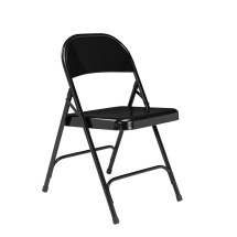 National Public Seating 510 Black Metal Folding Chair, 4/Carton addl-1