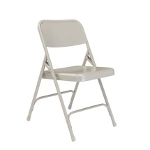 National Public Seating 202 Gray Metal Double Hinge Folding Chair, 4/Carton addl-2