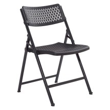 National Public Seating 1410 Airflex Black Polypropylene Premium Folding Chair, 4/Carton addl-8