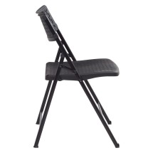 National Public Seating 1410 Airflex Black Polypropylene Premium Folding Chair, 4/Carton addl-1