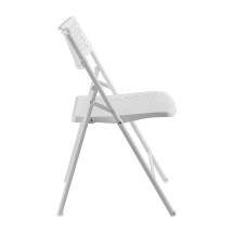 National Public Seating 1421 Airflex White Polypropylene Premium Folding Chair, 4/Carton addl-1