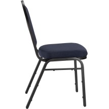 National Public Seating 9254-BT Dome Back Midnight Blue Fabric Upholstered Stack Chair, Black Frame addl-4