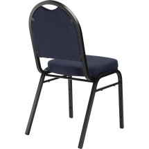 National Public Seating 9254-BT Dome Back Midnight Blue Fabric Upholstered Stack Chair, Black Frame addl-2